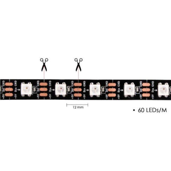 WS2812B RGB LED riba 60LED/m
